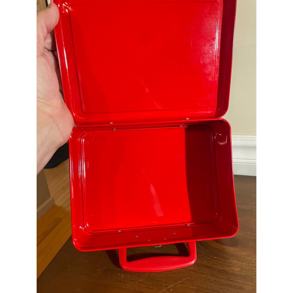 Vintage Fujiya Peko-chan Poko-chan Red Metal Lunch Box Tin 2005 Japanese Anime - Picture 6 of 11